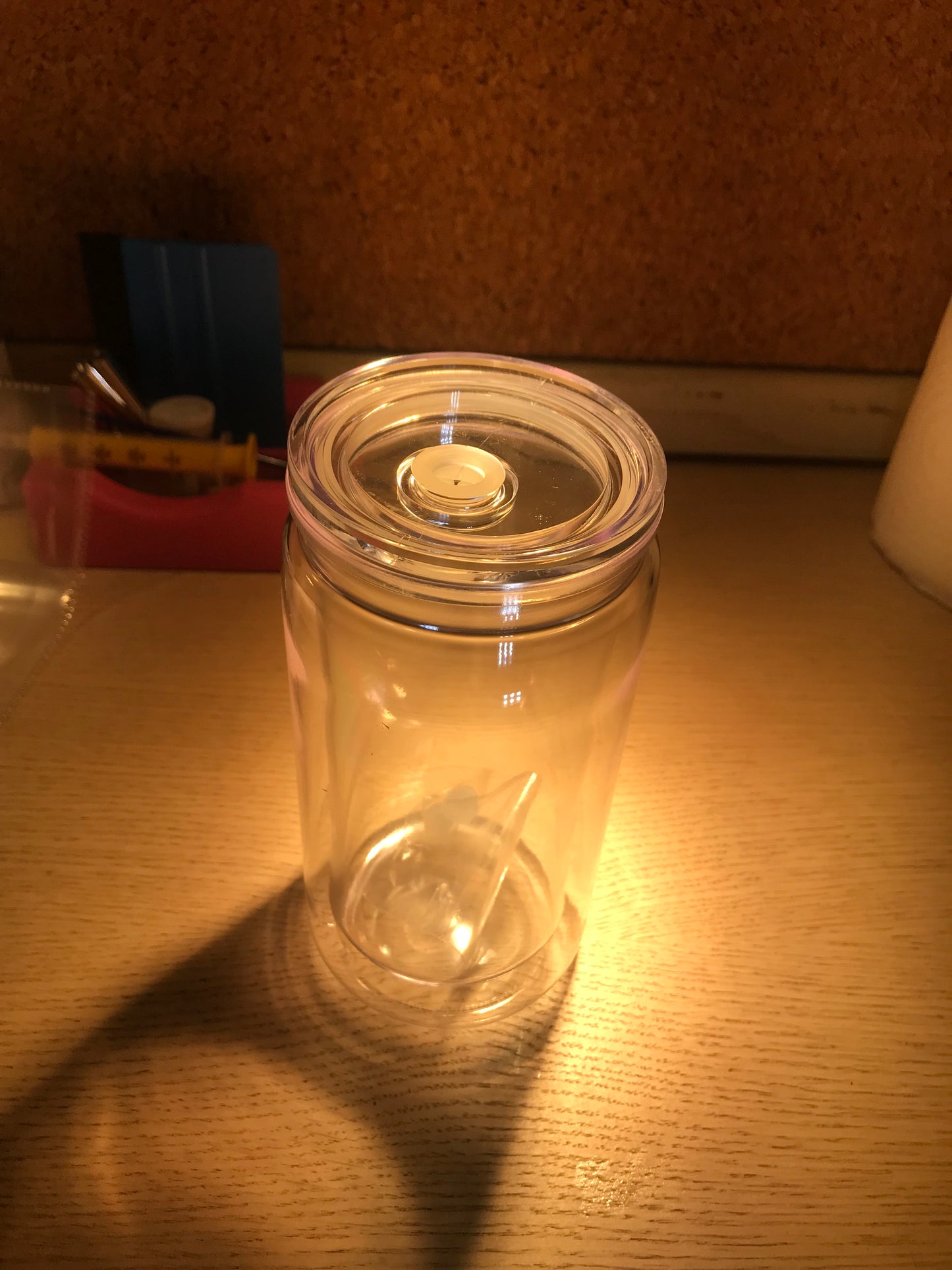 16 oz Acrylic Snowglobe w clear lid