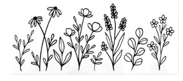 Black Flowers Decal Wrap #1