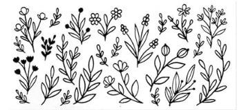 Black Flowers Decal Wrap #5