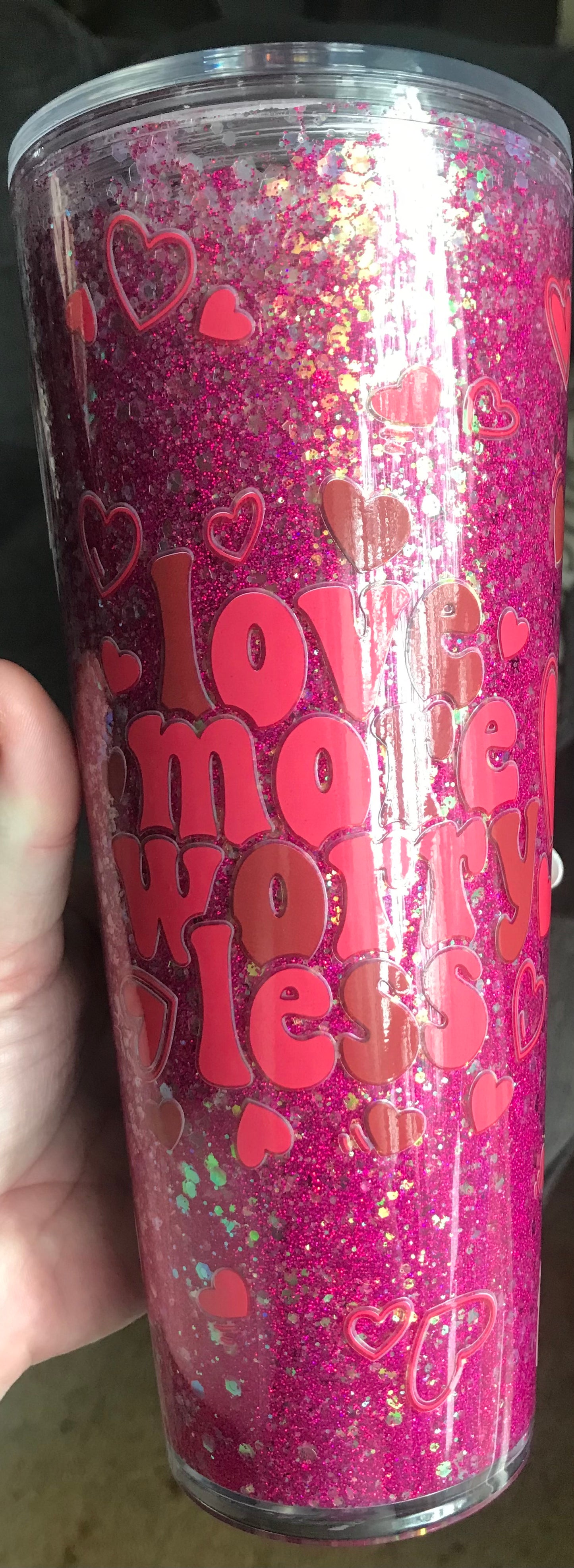 24 oz Dry Snow globe Acrylic cup w Decal
