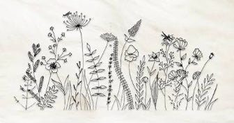 Black Flowers Decal Wrap #7