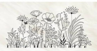 Black Flowers Decal Wrap #8