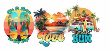 Beach Bum Decal Wrap