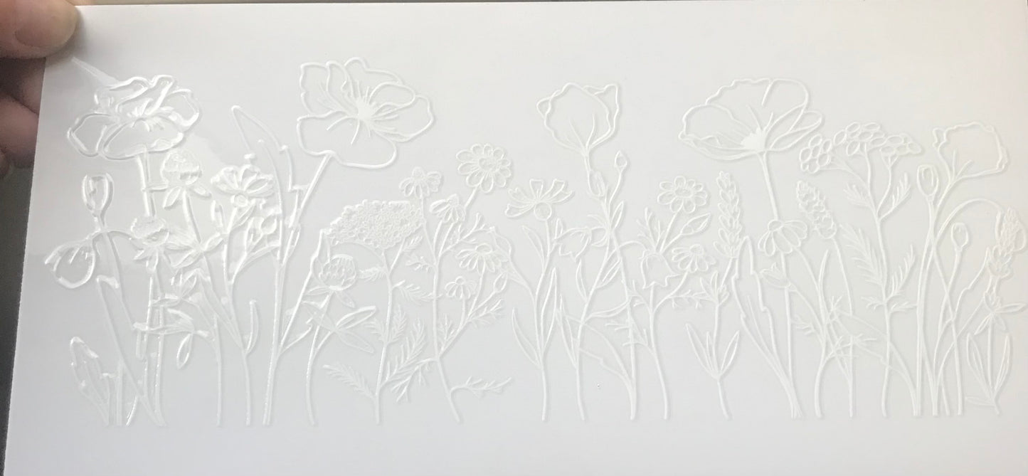 White Flowers Decal Wrap