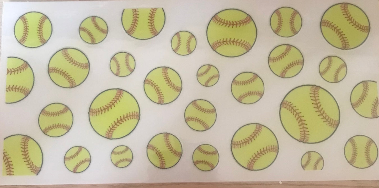 Softball Balls Decal Wrap