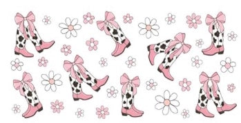 Boots, Bows and Flowers Decal Wrap
