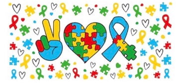 Peace Love and Autism Decal Wrap