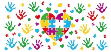 Heart Hands Autism Decal Wrap