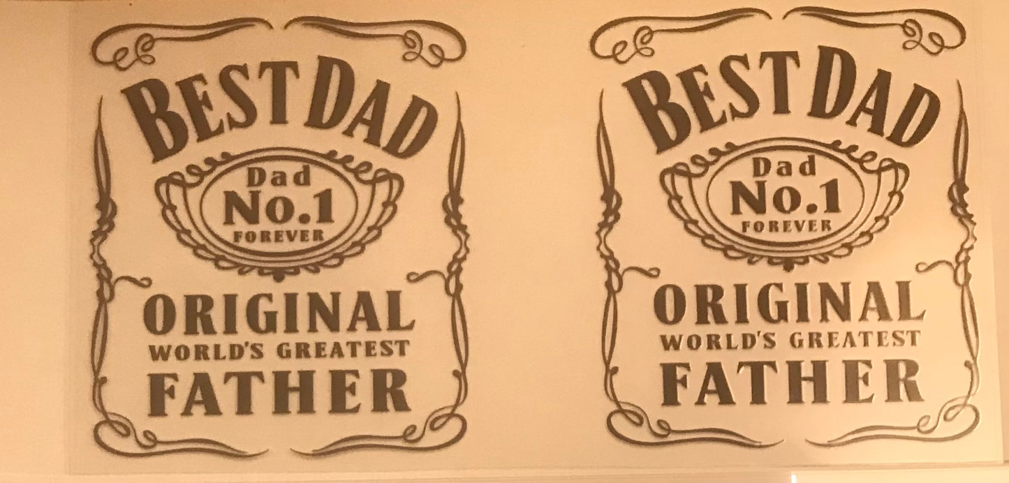 Original Worlds Greatest Father Decal Wrap