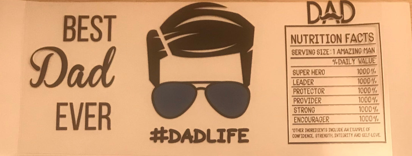 Dad Nutrition Facts Decal Wrap