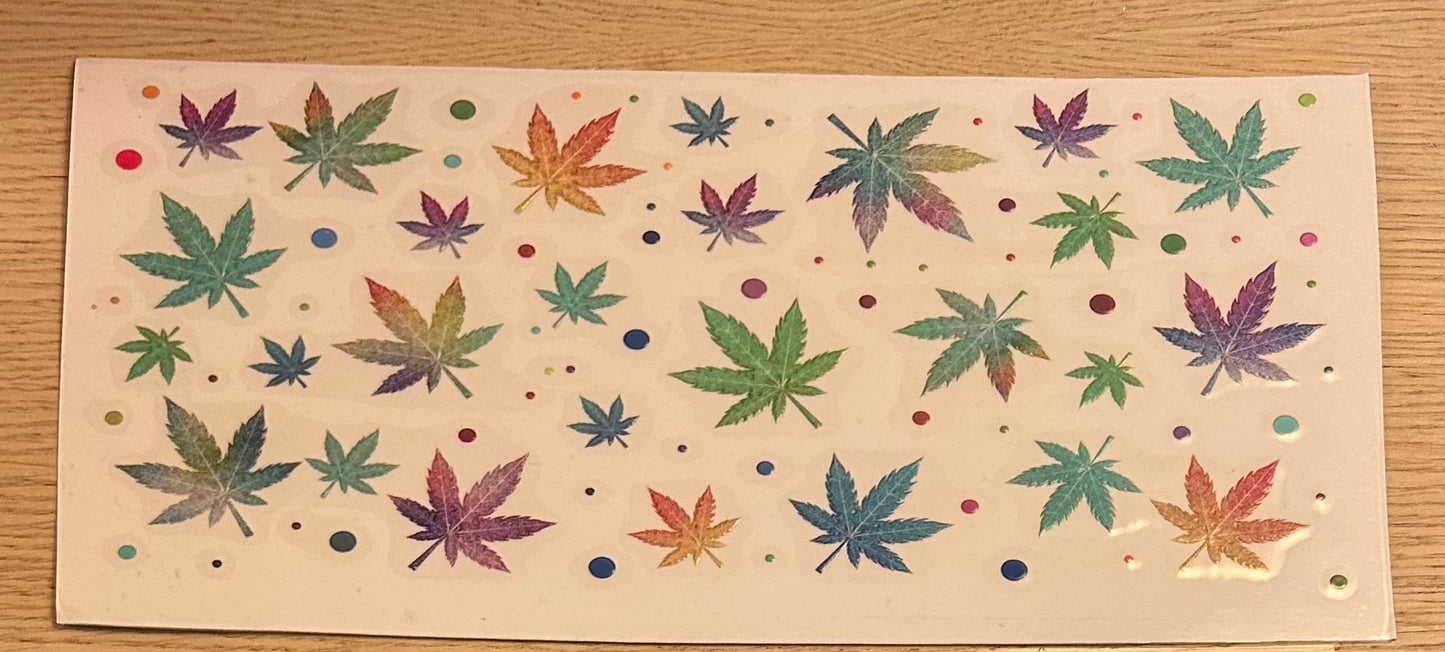 Colorful Cana Leaves Decal Wrap