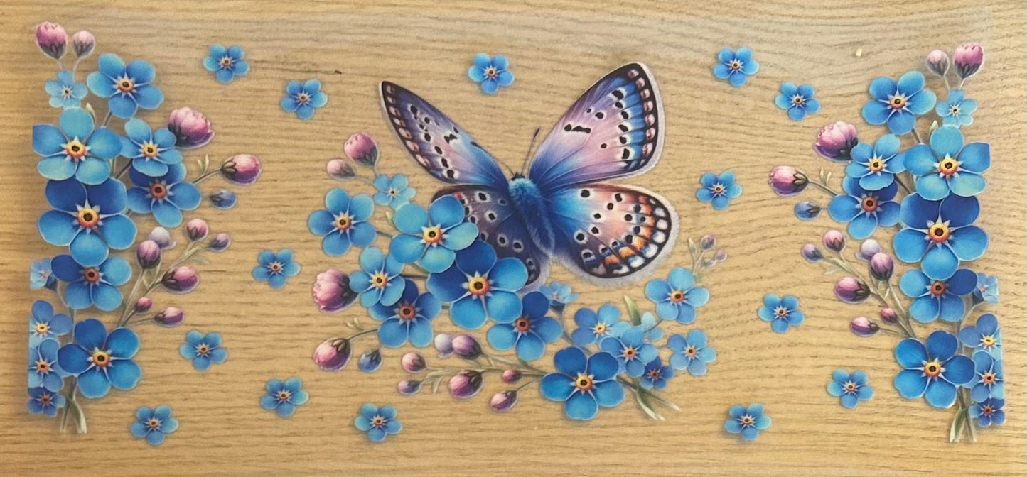 Blue Butterfly Decal Wrap