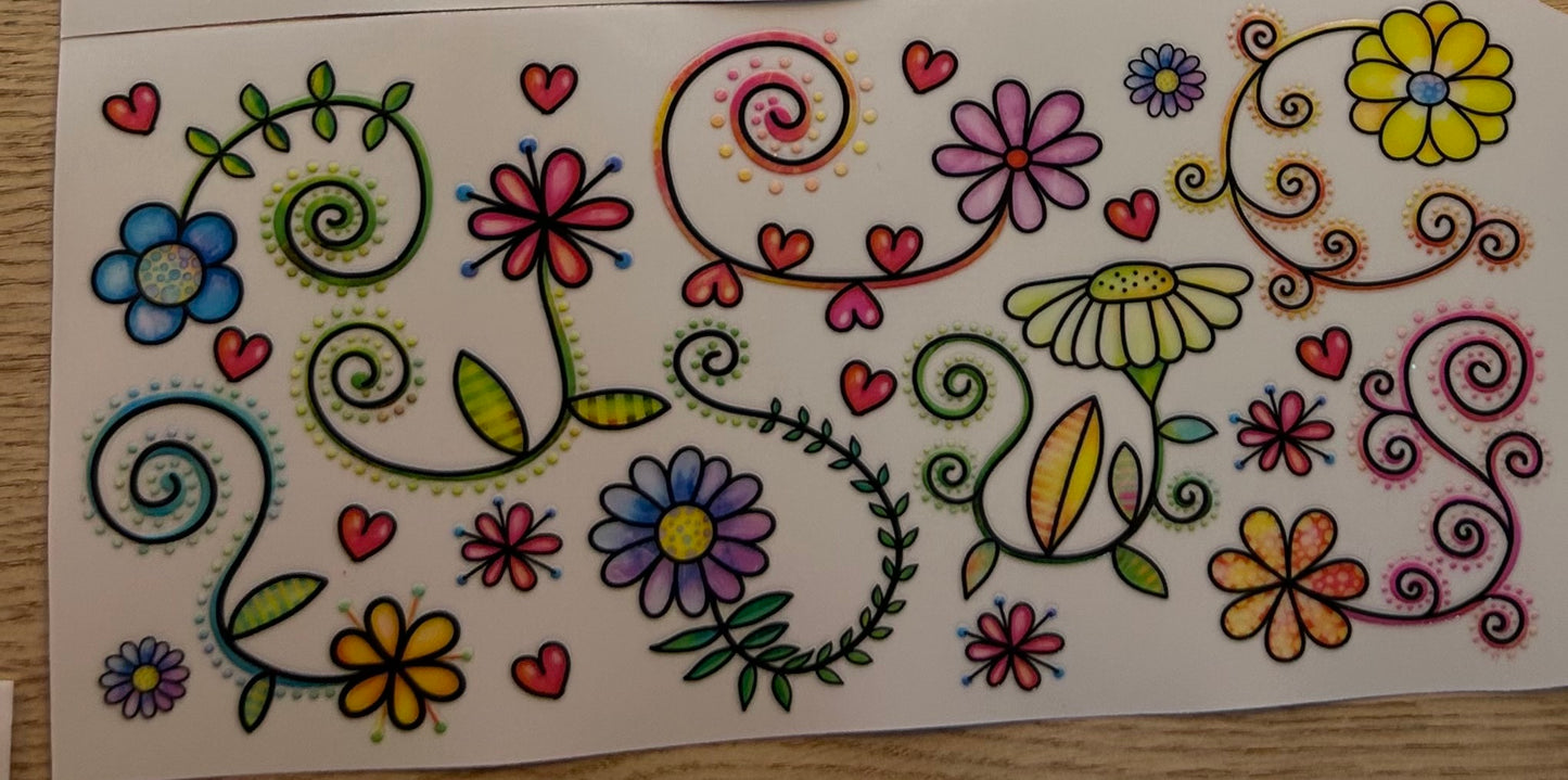 Whimsical Flowers Decal Wrap