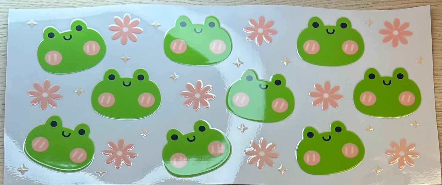 Frog and Flowers Decal Wrap