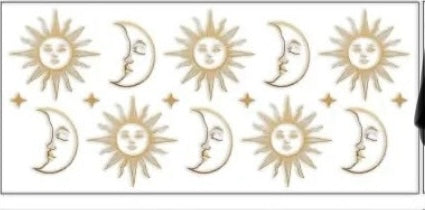 Gold Suns and Moons Decal Wrap