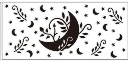Moon, Stars, and Vines Decal Wrap