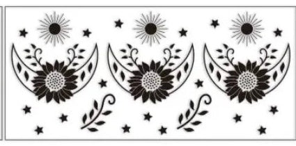 Moon and Flowers Decal Wrap