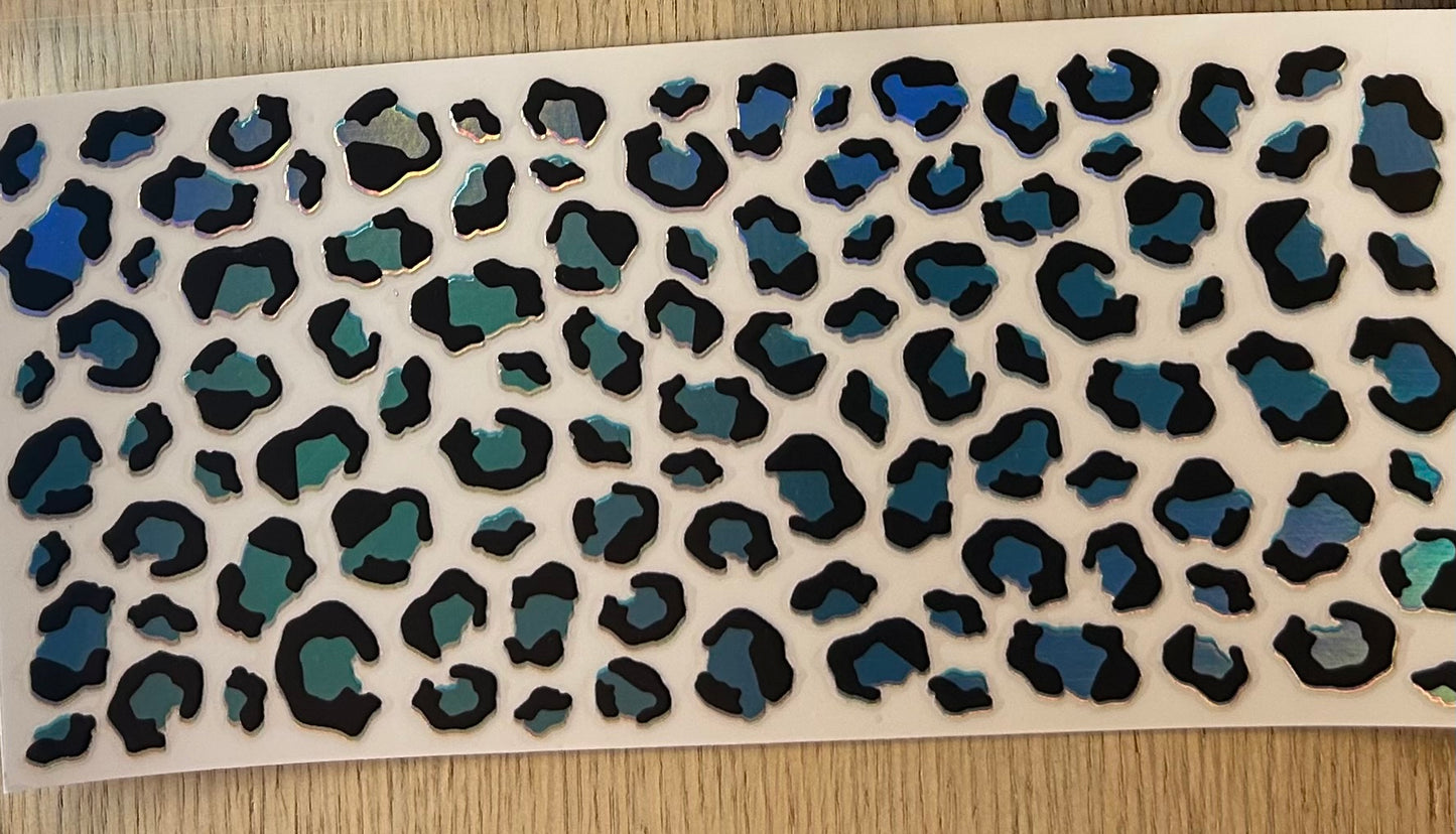 Blue holographic print Decal