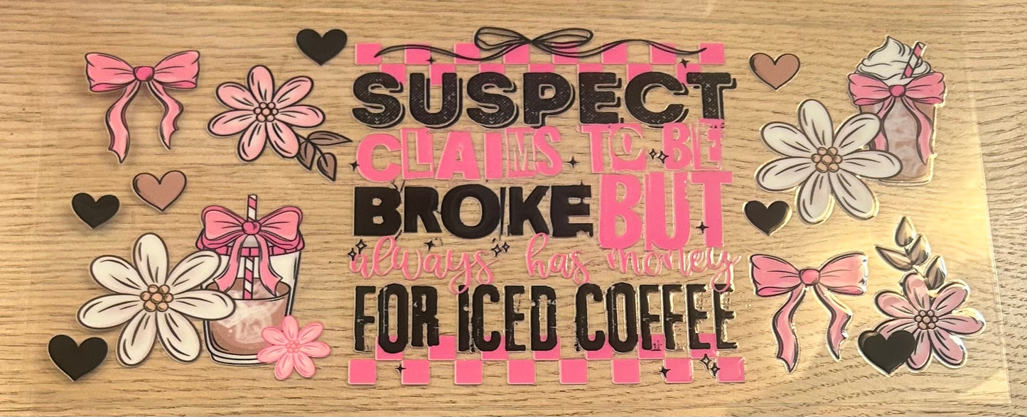 Suspect Claims to be Broke but Decal Wrap