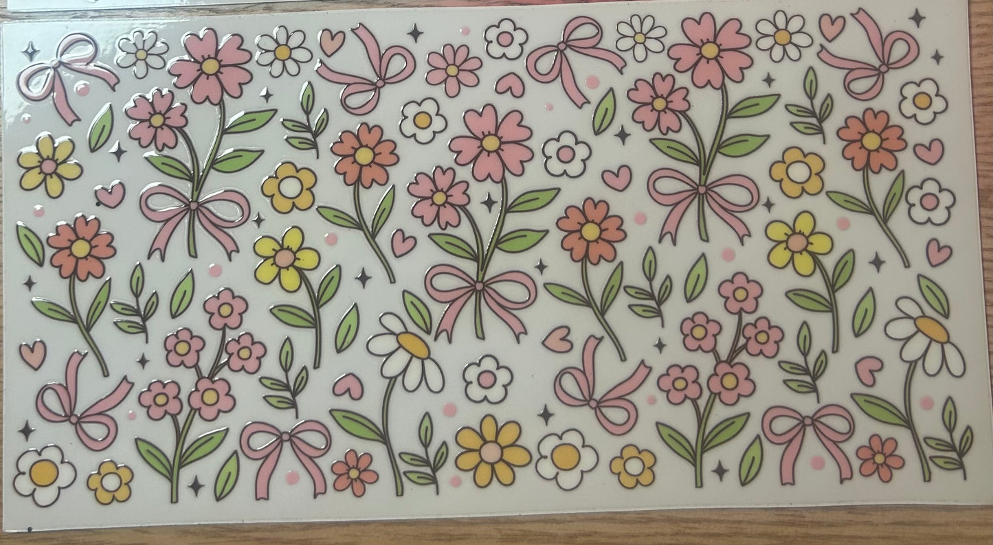 Pink Flowers and Bows