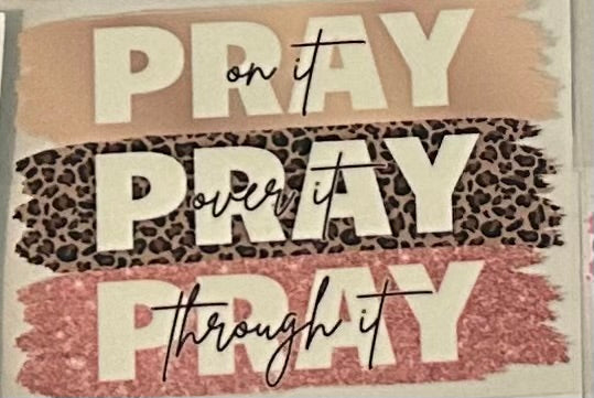 Pray on it (brown and pink)
