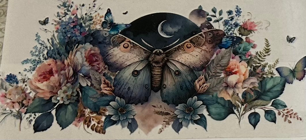 Mythical Moth with Moon