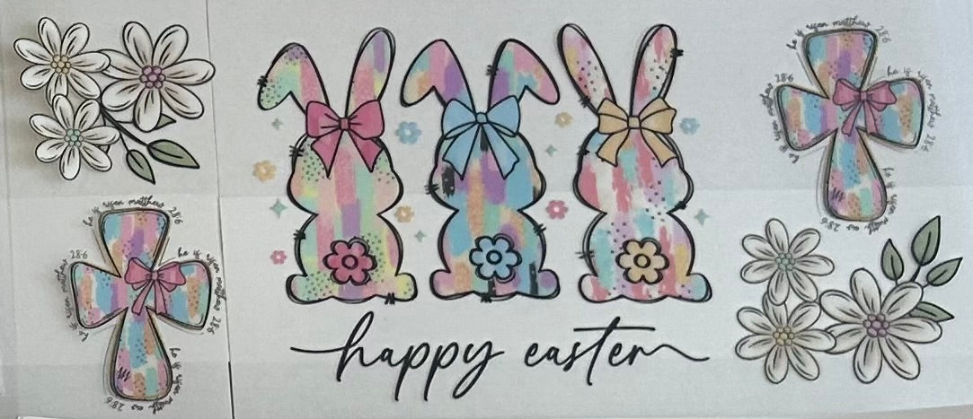Pastel Easter bunnies (Happy Easter)
