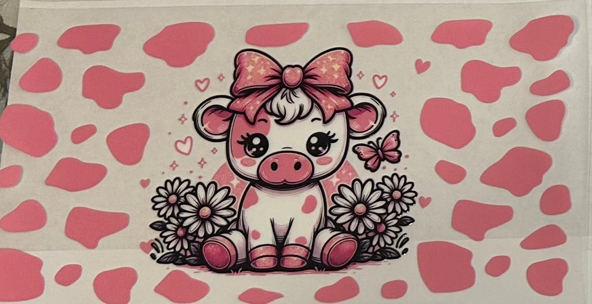 Cow pink print