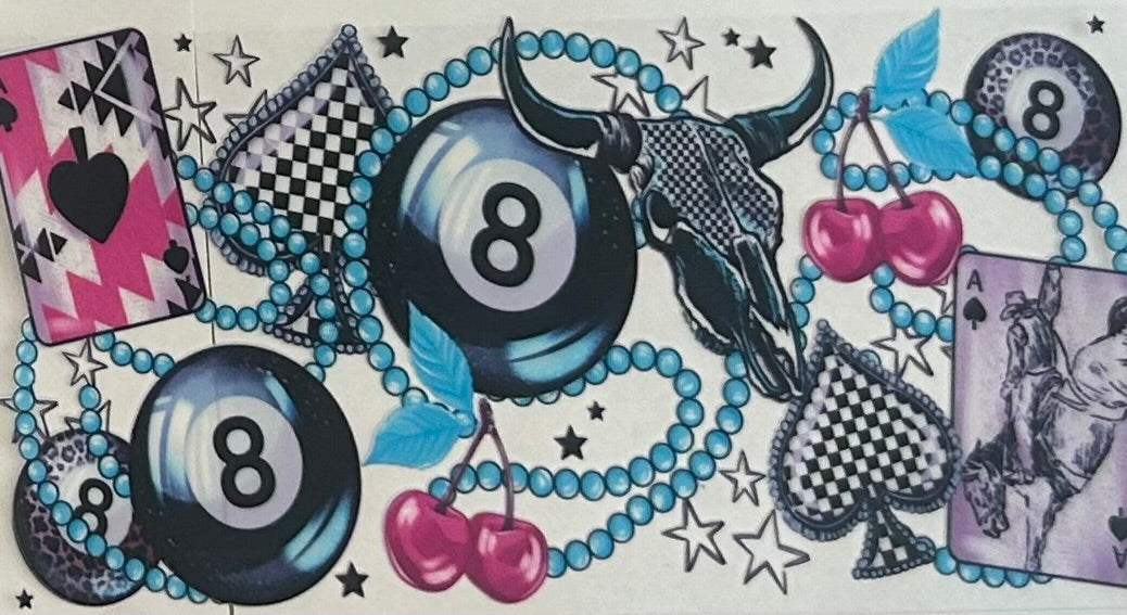 Ace of Spades, 8 ball, & Cherries