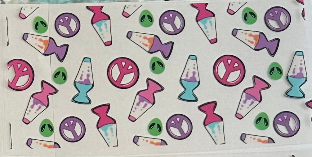 Lava Lamp, Alien, & Peace Signs