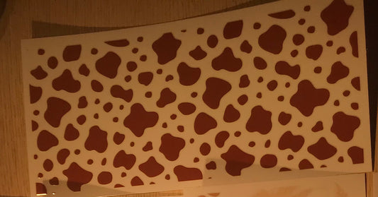 Brown cow print Decal wrap