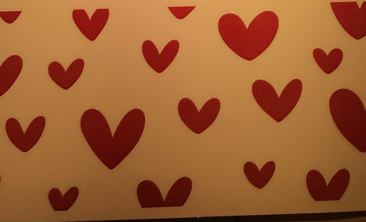 Red hearts Decal wrap