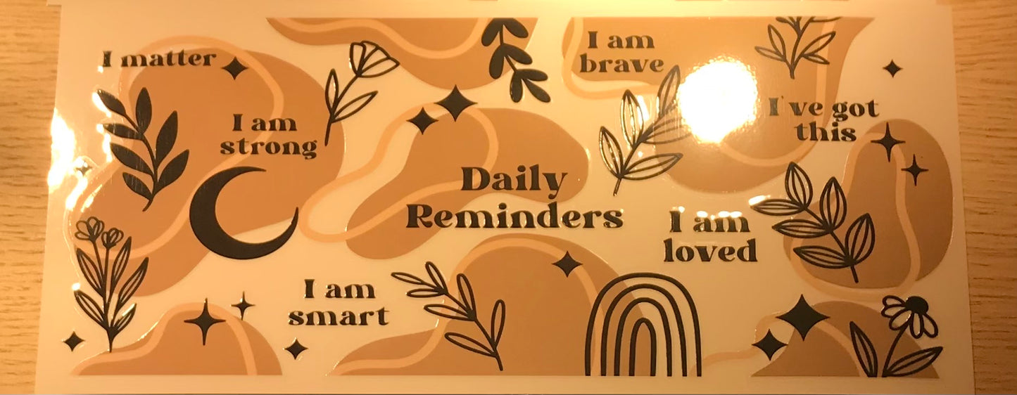 Daily Reminders Decal wrap
