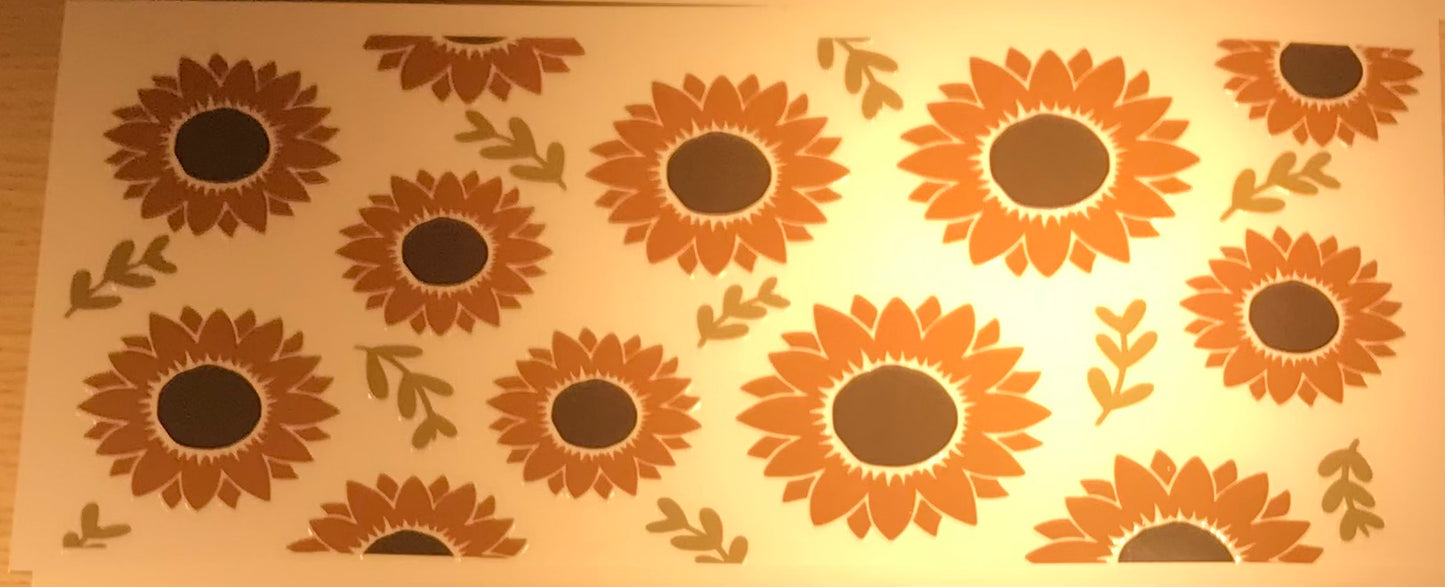 Brown Sunflowers Decal wrap