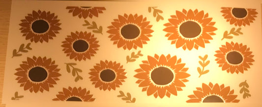Brown Sunflowers Decal wrap