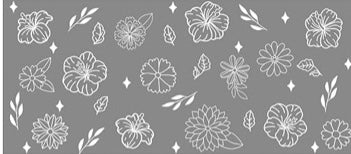 White Flowers Decal Wrap #1