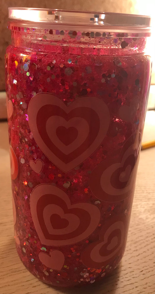 A Pre Made Acrylic 16 oz Valentines day Cup