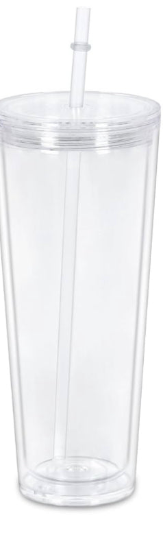 24 oz Acrylic Snow Globe Cup