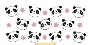 Cute Panda Bear Decal Wrap