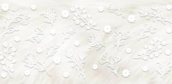 White Flowers Decal Wrap (can be cut up)