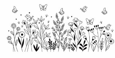 Black Flowers Decal Wrap w Butterflies 2