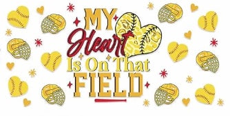 My Heart is on That Field Softball Decal Wrap
