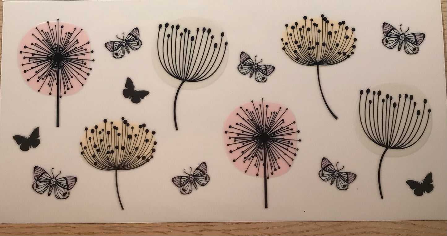 Dandelion Wishes and Butterflies Decal Wrap