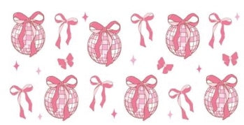 Pink Bow and Disco Balls Decal Wrap