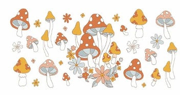 Orange and Yellow Mushrooms Decal Wrap