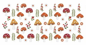 Red and Orange Mushrooms Decal Wrap