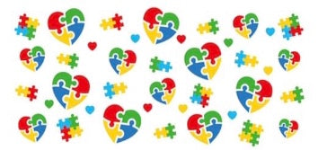 Autism Heart Puzzle Pieces Decal Wrap