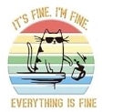 Its Fine Im Fine w Cat Decal Wrap