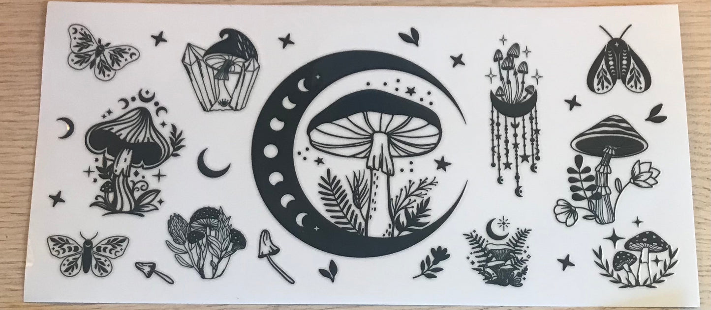 Black Mushrooms w Moons Decal Wrap