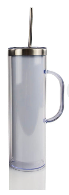 20 oz Stainless Steel Skinny cup with Handle
